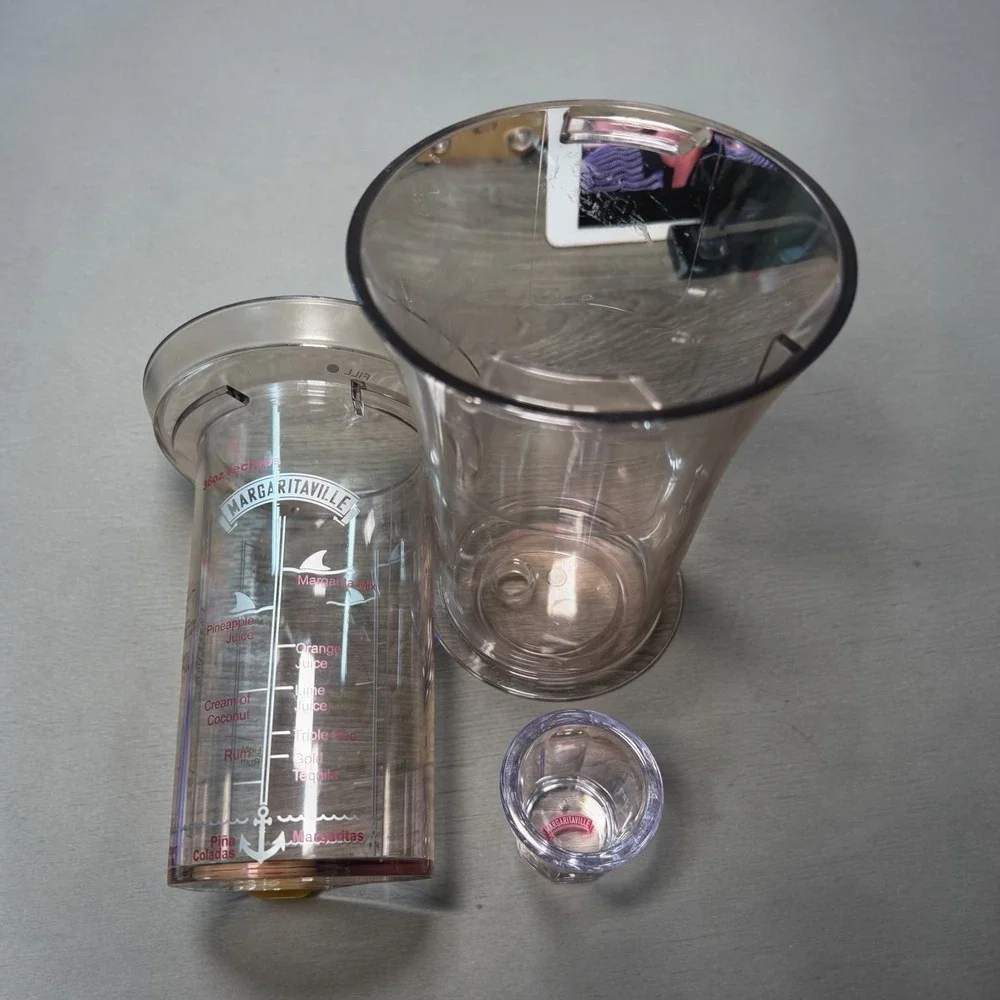 MARGARITAVILLE Frozen Concoction Maker Recipe 2Pc Cup Replacement Part with Shot